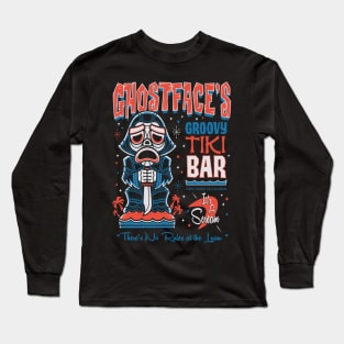 Ghostface Tiki Bar - Creepy Cute Slasher - Hawaii Surf Vacation Long Sleeve T-Shirt